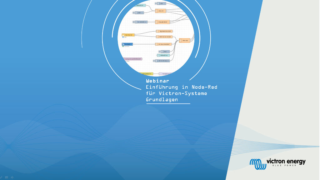 Erstes Node RED - Victron Energy - Mdrix Webinar